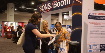 Attendees at ONS Booth